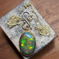 Custom Ethiopian Snakeskin Opal Necklace